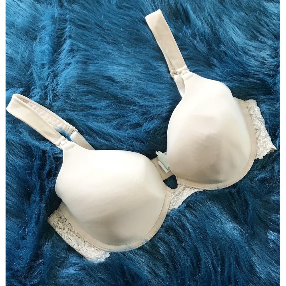 Motherhood Maternity Full Coverage Bra Size 36C Beige Nursing Adjustable Strap‎